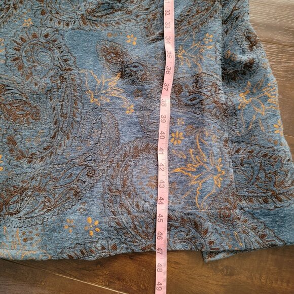 Free People Micah Duster Coat Womens S Boho Chic Tapestry Vintage Old World - Picture 10 of 10